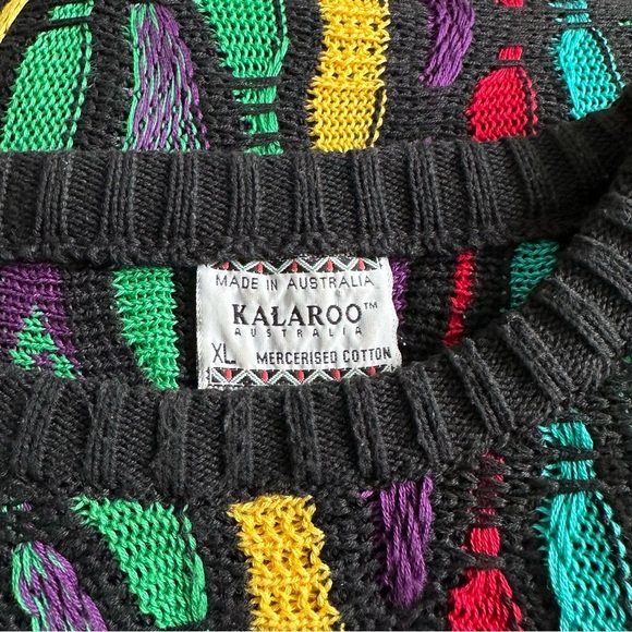 KALAROO AUSTRALIA COOGI Style Crewneck Sweater SZ XLarge Hip Hop Vtg 80’s 90’s - Picture 2 of 7
